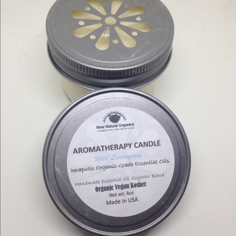 Therapeutic grade lemongrass essential oils candle